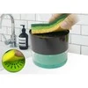 Dishwashing liquid dispenser sponge dispenser