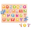 Tooky Toys „Taky Toy Puzzle Montessori“ dėlionė su kaiščių abėcėle
