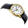 TIMEX Vyrų Laikrodis T2H291 35mm Juodas Odinis Dirželis Aukso Korpusas