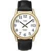 TIMEX Vyrų Laikrodis T2H291 35mm Juodas Odinis Dirželis Aukso Korpusas