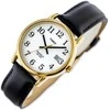 TIMEX Vyrų Laikrodis T2H291 35mm Juodas Odinis Dirželis Aukso Korpusas