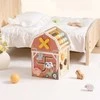 Tooky Toy Medinė Stodoľa Aktyvumo Sorteris Liczydło Montessori