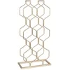 Trends4You Vyno lentyna metalinė auksinė 8 buteliams 23x48 cm