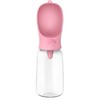 Turistinis butelis su šuns dubeniu, 550 ml - rožinė