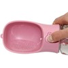 Turistinis butelis su šuns dubeniu, 550 ml - rožinė