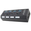 Fusion USB šakotuvas 4x USB 3.0 juodas