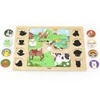 Viga Medinis Dėliones Puzzle - Atspėk Pagal Šešėlį - Ūkio Augintiniai