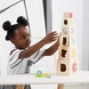 Viga medinis piramidės galvosūkis blokuoja Sorterio montessori