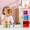 Viga medinis piramidės galvosūkis blokuoja Sorterio montessori