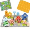 Viga Toys Viga Medinis Miesto Statybos Rinkinys Su Dėžute