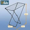 Vilde Drabužių džiovykla Metalinė Juoda Sulankstoma 93x43x88 cm
