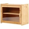 Vilde Duomenų saugojimo dėžė - Bambuko duonos dėžė su žnyplėmis, 40x20x31 cm