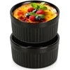 Vilde Kepimo indeliai porcelianiniai juodi 260 ml 2 vnt.