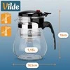 Vilde Stiklinis Arbatinukas 1,15 l su Filtru - Puikus Gėrimams