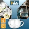 Vilde Termo Puodeliai 280 ml 2 vnt. Dvigubo Sienelės Kavos ir Arbatos