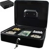 ISO TRADE Metalinis pinigų dėžutė Juoda Lockable 30x24x9cm