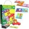 Woopie edukacinis žaidimas Gyvūnų transportas domino ir Montessori kortelių dėlionė