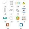 Woopie Magnetiniai Konstrukciniai Klocki 3D Edukacinis Rinkinys Kulkų Traukiniui 126 el.