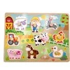 Woopie Žalias Medinės Puzzlės Montessori Ūkis su Tvirtinimo Detalėmis