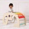 Medinis Montessori balansinis supynės tiltelis WOOPIE Žalias