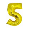 GoDan Folinis balionas skaičius “5” aukso spalvos