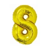 GoDan Folinis balionas skaičius “8” aukso spalvos