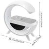 3in1 5W Garso kolonėlė su RGB apšvietimu, belaidžiu įkrovimu ir žadintuvu