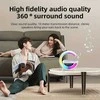 3in1 5W Garso kolonėlė su RGB apšvietimu, belaidžiu įkrovimu ir žadintuvu