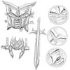 Armor theme pripučiamų šarvų rinkinys, sidabrinė spalva