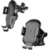 Techsuit CAPD032 universalus automobilinis telefono laikiklis su belaidžiu įkrovimu, 10W, juodas