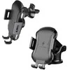 Techsuit CAPD032 universalus automobilinis telefono laikiklis su belaidžiu įkrovimu, 10W, juodas