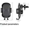 Techsuit CAPD032 universalus automobilinis telefono laikiklis su belaidžiu įkrovimu, 10W, juodas