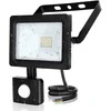 LED lempa su judesio jutikliu 10W 4000K 187880 (juodos spalvos)