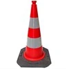 Šviesą atspindintis kelio kūgis su pagrindu, 50 cm (PVC)