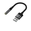 Acefast J13 USB-A to 3.5mm mini jack adapter - juodas