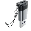 Acefast J8 USB-C - USB-A adapteris - pilkas