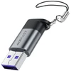 Acefast J8 USB-C - USB-A adapteris - pilkas
