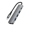 Acefast Hub doko stotelė 5w1 USB-C - USB-A USB-C HDMI 4K 60Hz PD 90W - pilka