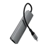 Acefast Hub doko stotelė 6w1 USB-C - UAB-A USB-C HDMI SD 4K 60Hz PD 90W - pilka
