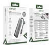 Acefast Hub doko stotelė 6w1 USB-C - UAB-A USB-C HDMI SD 4K 60Hz PD 90W - pilka