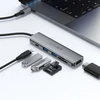 Acefast Hub doko stotelė 6w1 USB-C - UAB-A USB-C HDMI SD 4K 60Hz PD 90W - pilka