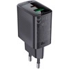 Acefast A78 įkroviklio tinklas GaN USB-A / USB-C PD 20W – juodas
