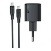 Acefast Įkroviklis jungiama į tinklą USB-C 30W GaN su kablem USB-C - Lightning 1.2m - juoda