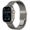 „AmazingThing“ titano aukščiausios kokybės metalinis dirželis, skirtas „Apple Watch“ 38/40/41/42/44/45/46/49 mm – sidabrinis