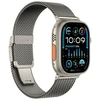 „AmazingThing“ titano aukščiausios kokybės metalinis dirželis, skirtas „Apple Watch“ 38/40/41/42/44/45/46/49 mm – sidabrinis