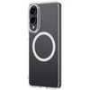 AmazingThing Minimal Mag dėklas su Magnetic Ring skirtas Samsung Galaxy S25 Edge – skaidrus