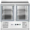 Arktic Šaldomas salotų stalas, 2 durų, stiklinis, su dangteliu 2x GN1/1 3x GN1/6 247 l - Hendi 236246
