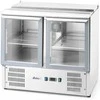 Arktic Šaldomas salotų stalas, 2 durų, stiklinis, su dangteliu 2x GN1/1 3x GN1/6 247 l - Hendi 236246