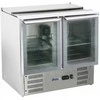 Arktic Šaldomas salotų stalas, 2 durų, stiklinis, su dangteliu 2x GN1/1 3x GN1/6 247 l - Hendi 236246