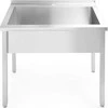 Baseinas zlew gastronomiczny jednokomorowy Budget Line STAL 1000 x 600 x 850 mm - Hendi 811023